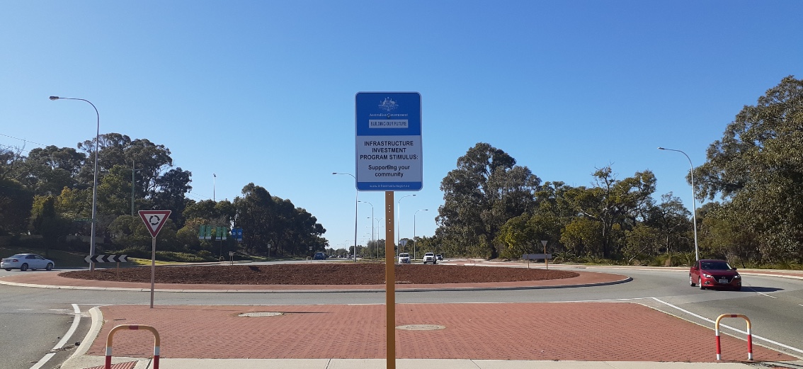 Hepburn Ave and Walter Padbury Bvd completed roundabout